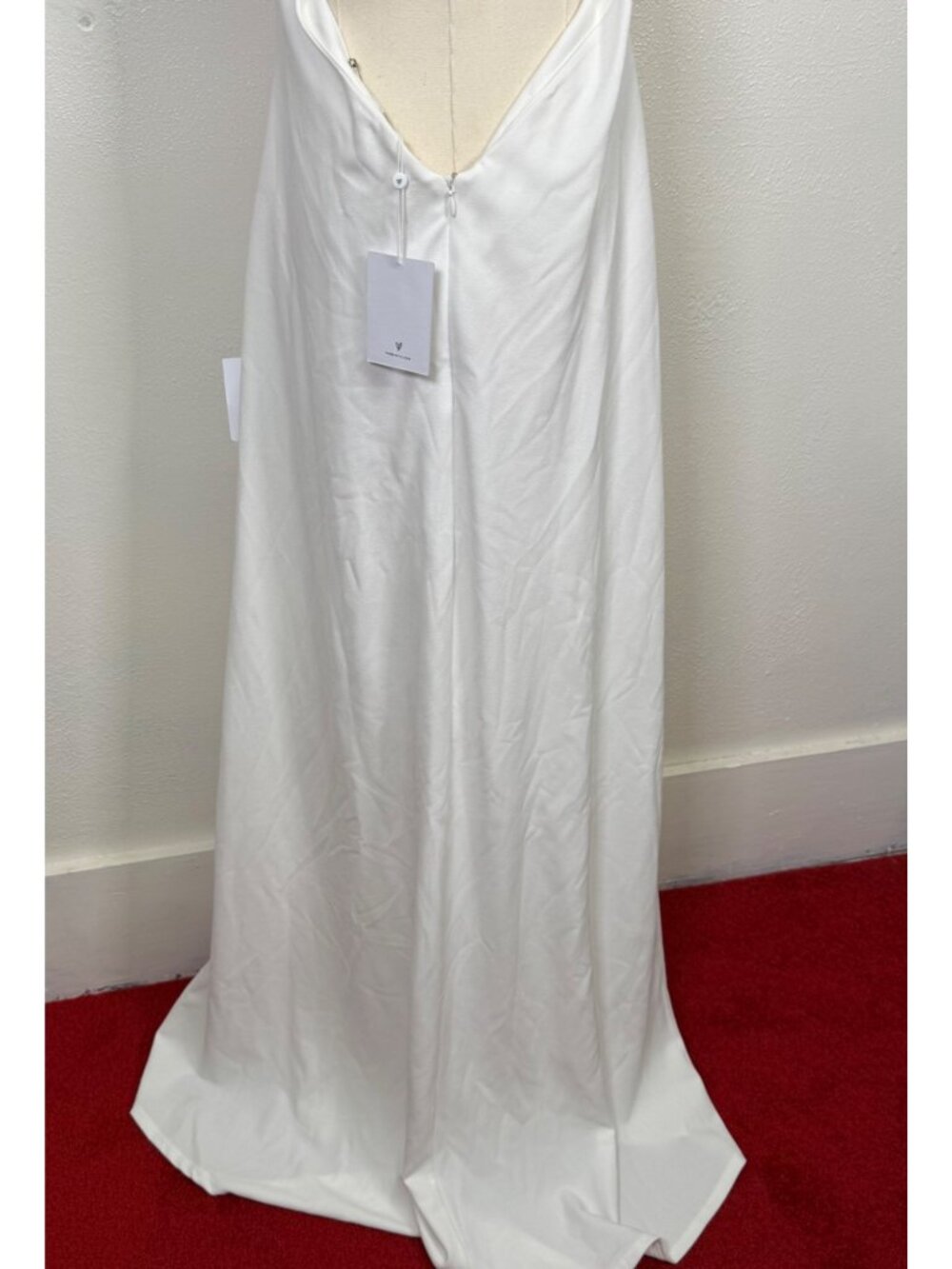Lulus Alaura White Backless Halter Maxi Dress Wedding Bridal Party Formal XL - Picture 4 of 16